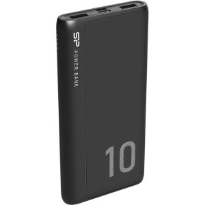 Silicon Power punjač Powerbank GP15, 10000mAh, 10.5W, 2×USB-A/1×USB-C/Micro USB, crni, SP10KMAPBKGP150K