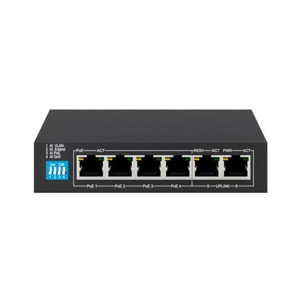 Extralink Euros V2 Unmanaged PoE Switch 4 x 100mbit PoE 60W