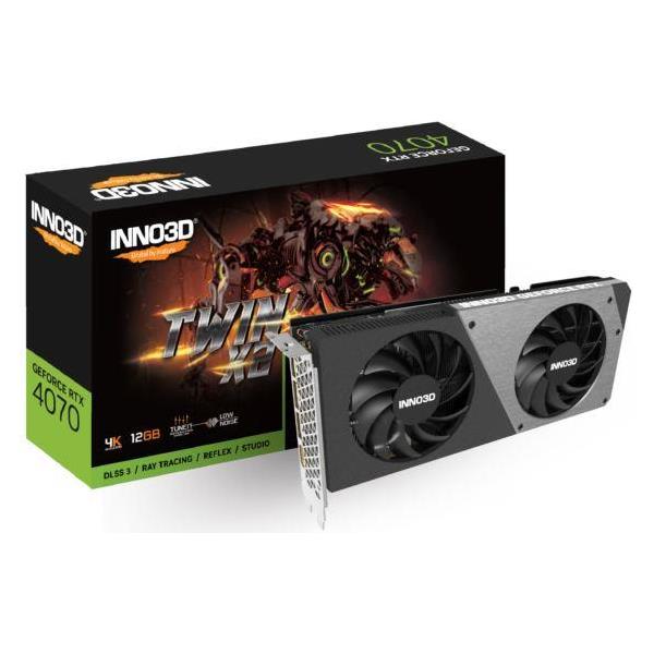 INNO3D GeForce RTX 4070 TWIN X2, 12GB GDDR6X, N40702-126X-1852