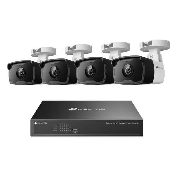 TP-Link VIGI NK8P-B434I - VIGI 3MP Bullet IPC 8 Channel PoE NVR KIT, VIGI NK8P-B434I