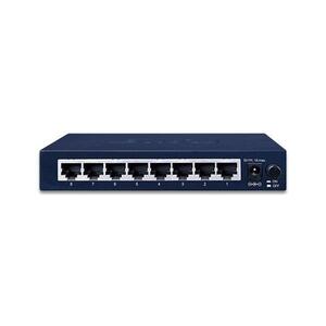 Planet 8-Port GbE RJ45 Switch (Metal Case), unmanaged, GSD-803