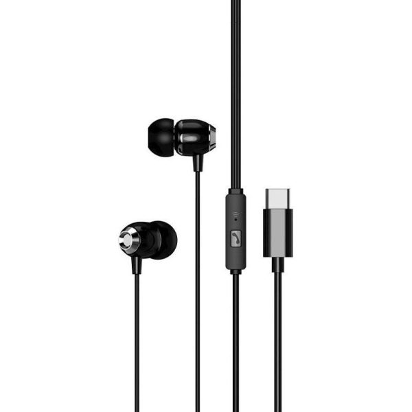 XO žičane slušalice EP25 USB-C crne, GSM104005 - Slika 2