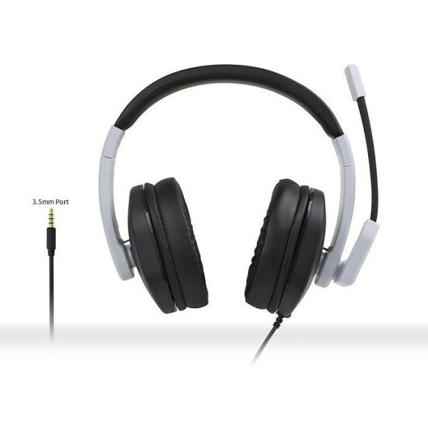SLUŠALICE ZA PS5, PS4, SWITCH, ONE, 360, PC 3.5 mm DOBE TY-1802 BIJELE - Slika 2