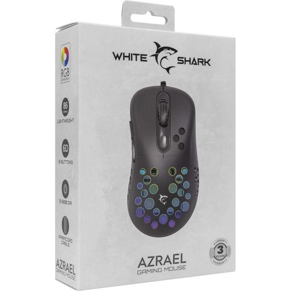 White Shark MIŠ GM-5013 AZRAEL / 12.800 DPI - Crni - Slika 4