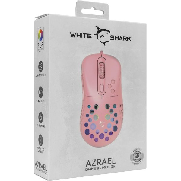 White Shark MIŠ GM-5013 AZRAEL / 12.800 DPI - Roza - Slika 4