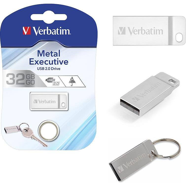 Verbatim USB2.0 Store'n'Go Metal Executive 32GB, srebrni