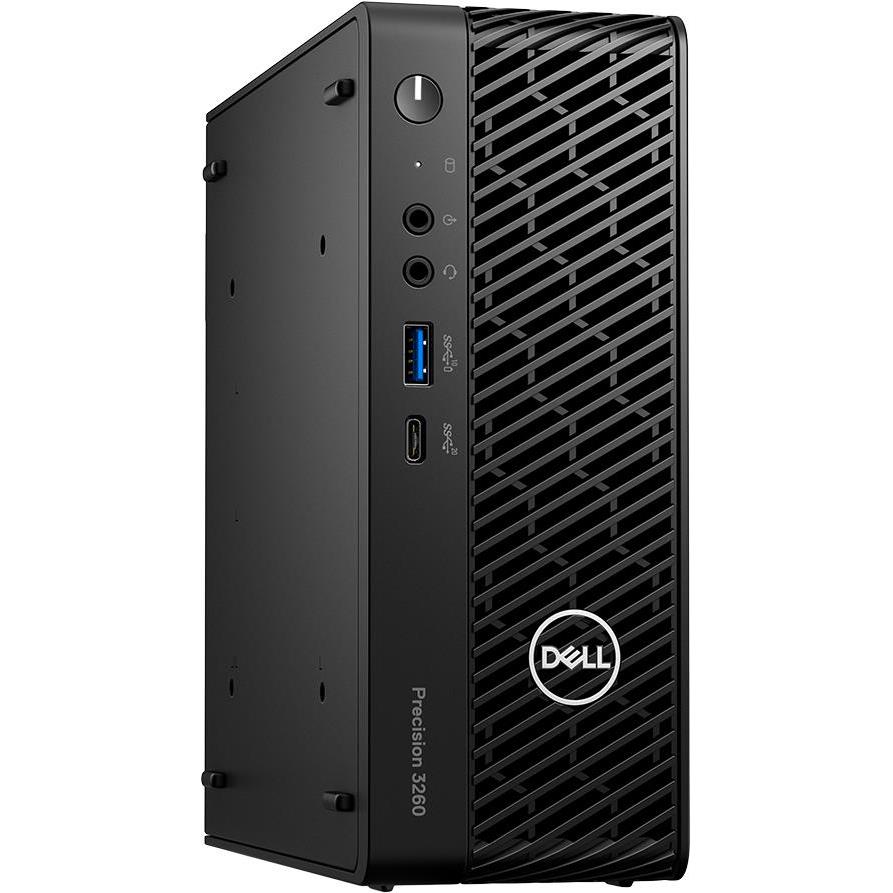 Dell Precision 3260 CFF, 240W, Intel Core i7-13700 (30MB, 16C, 5.2GHz, 65W, TDP), 16GB (2x8GB) DDR5, M.2 512GB PCIe, NVIDIA T400 4GB, 3xDP, USB-C, 5xUSB 3.2 (1xPWS), RJ-45, Mouse/Kb, Win11Pro, 3Y PS N - Slika 2