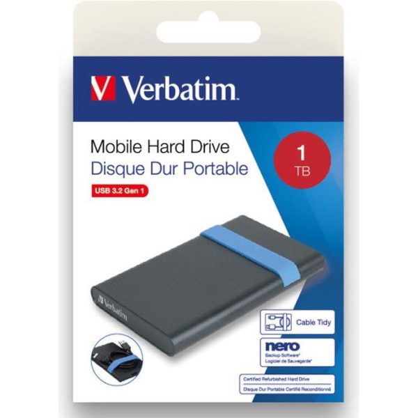 HDD vanjski Verbatim 2.5" 1TB HDD, USB3.2 Gen1, crni - Slika 4