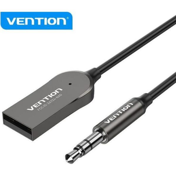 USB AUTO PRIJEMNIK VENTION BLUETOOTH 5.0 USB Ž NA 3.5 mm M 1.5 m NAGHG CRNI