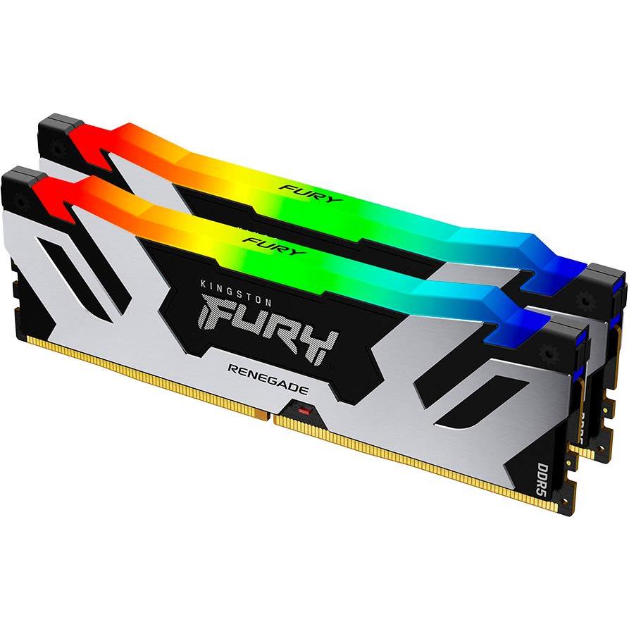 Kingston 32GB 6000MT/s DDR5 CL32 DIMM (Kit of 2) FURY Renegade RGB White XMP, EAN: 740617333763, KF560C32RWAK2-32