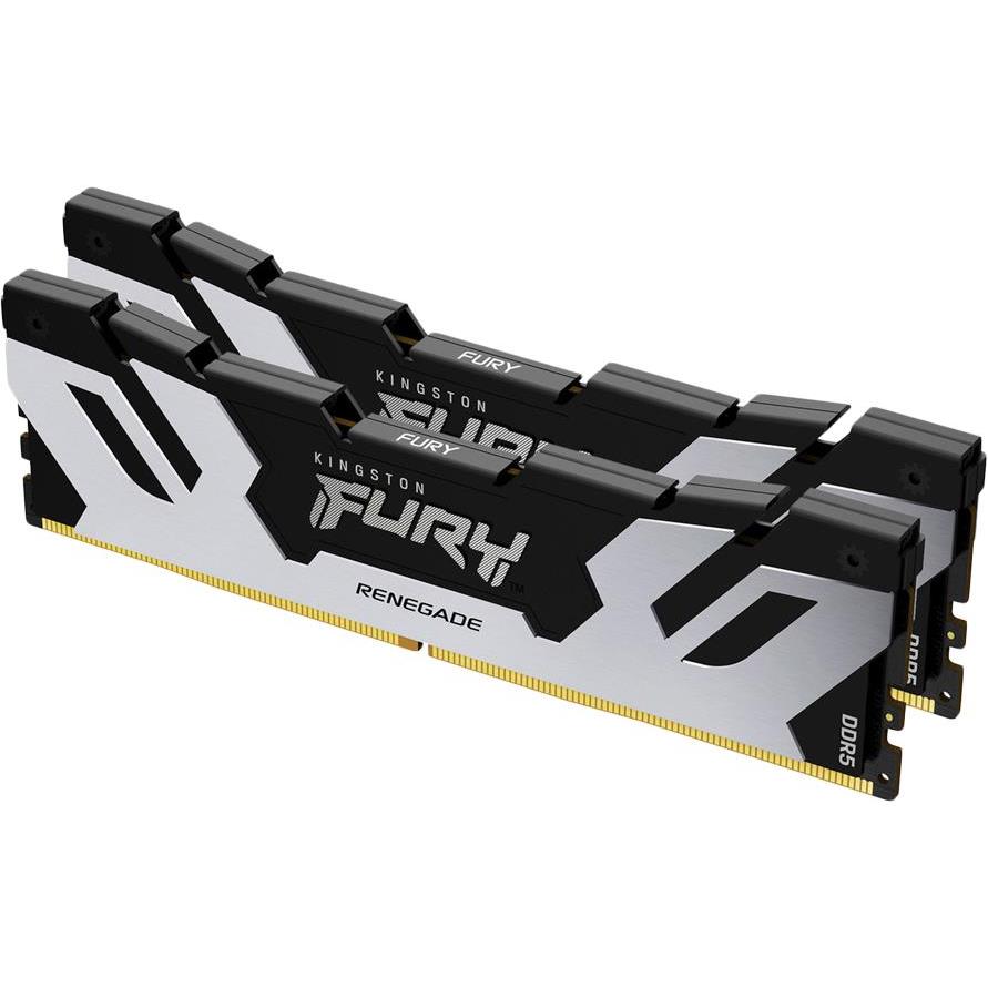 Kingston DRAM 32GB 8000MT/s DDR5 CL38 DIMM (Kit of 2) FURY Renegade Silver XMP , KF580C38RSK2-32
