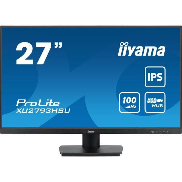 IIYAMA Monitor LED XU2793HSU-B6 27" IPS 1920 x 1080 @100Hz 	250 cd/m2 1ms HDMI DP USB HUB Tilt, XU2793HSU-B6
