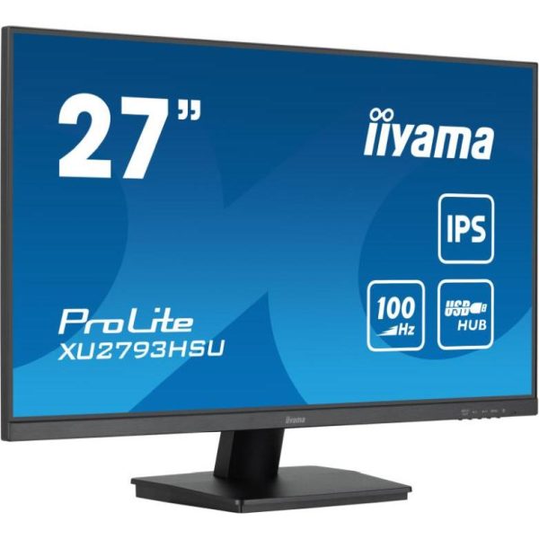 IIYAMA Monitor LED XU2793HSU-B6 27" IPS 1920 x 1080 @100Hz 	250 cd/m2 1ms HDMI DP USB HUB Tilt, XU2793HSU-B6 - Slika 4