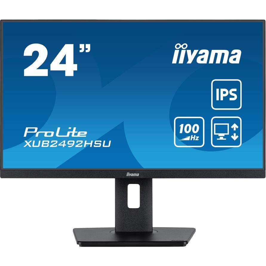 IIYAMA Monitor LED XUB2492HSU-B6 24” IPS 1920 x 1080 @100Hz 250 cd/m2 1300:1 0.4ms HDMI DP USBx4 height, swivel, tilt, pivot (rotation both sides), XUB2492HSU-B6 - Slika 2