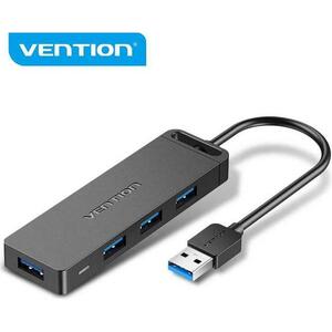 HUB USB MUŠKI NA 4* USB 3.0 I MIKRO VENTION 1 m CHLBF CRNI