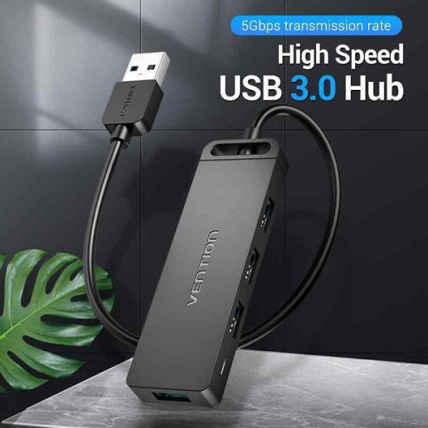HUB USB MUŠKI NA 4* USB 3.0 I MIKRO VENTION 1 m CHLBF CRNI - Slika 4
