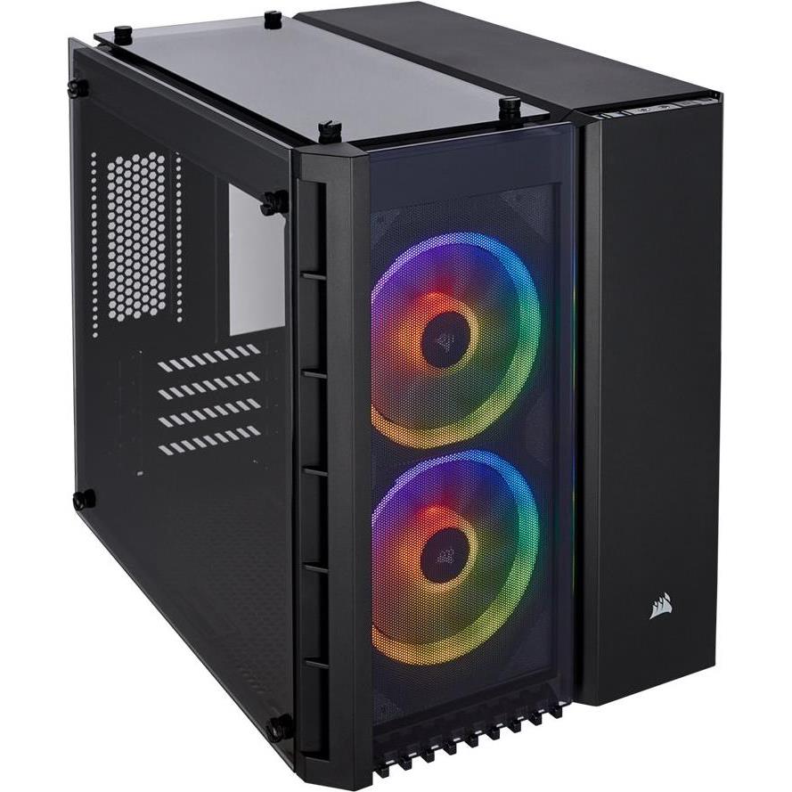 Corsair Crystal Series 280x RGB Tempered Glass Micro ATX PC Case, Black - Slika 2