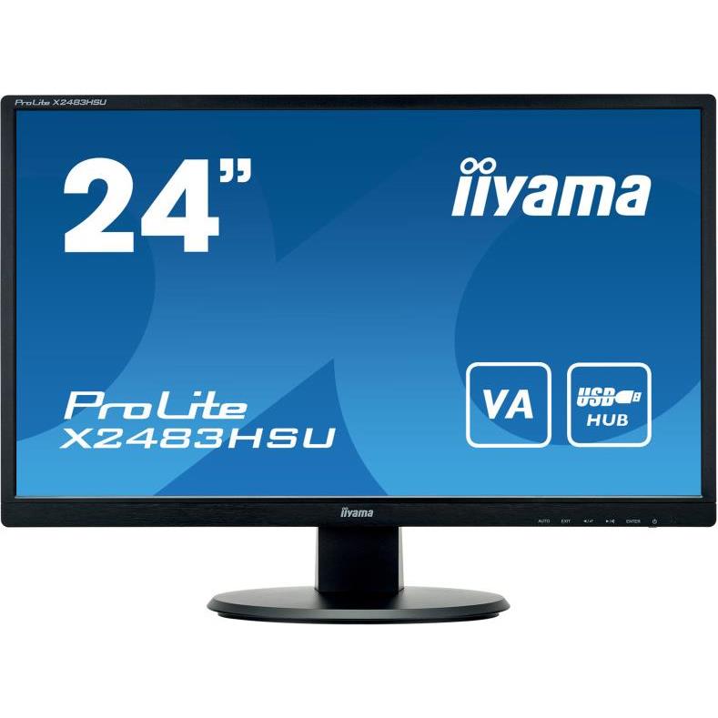 IIYAMA 24" X2483HSU-B5 (23.8") 1920×1080 VA, 75Hz, 4ms, HDMI/DP, 2×USB2.0, HDCP, zvučnici, crni, X2483HSU-B5