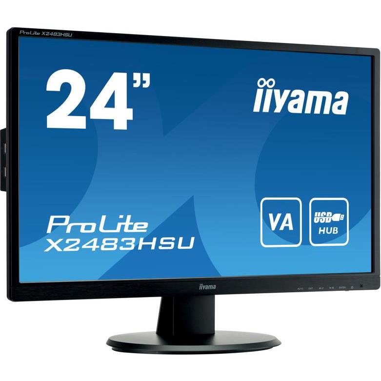 IIYAMA 24" X2483HSU-B5 (23.8") 1920×1080 VA, 75Hz, 4ms, HDMI/DP, 2×USB2.0, HDCP, zvučnici, crni, X2483HSU-B5 - Slika 4
