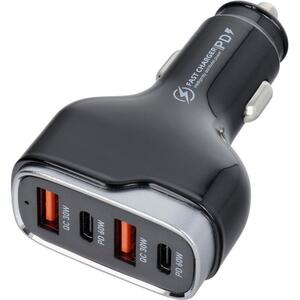 Auto punjač USB QC 3.0 + 2x Type C PD CC53-2A2C (Total 120W)