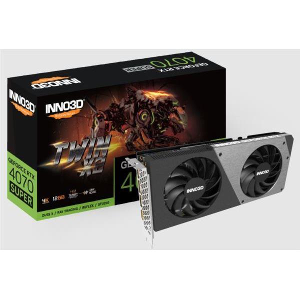 INNO3D GeForce RTX 4070 SUPER TWIN X2, 12GB GDDR6X N407S2-126X-1861