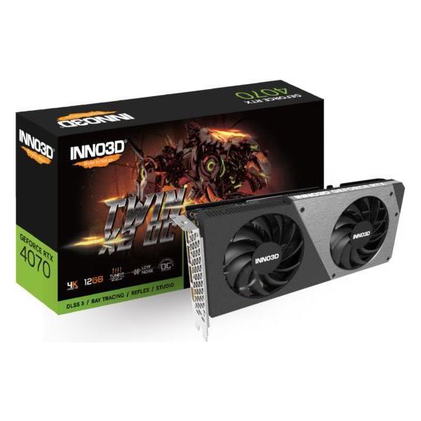 INNO3D GeForce RTX 4070 TWIN X2 OC, 12GB GDDR6X N40702-126XX-185