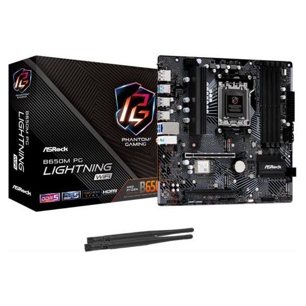 Asrock AMD AM5 B650M PG LIGHTNING WIFI B650M PG LIGHT W