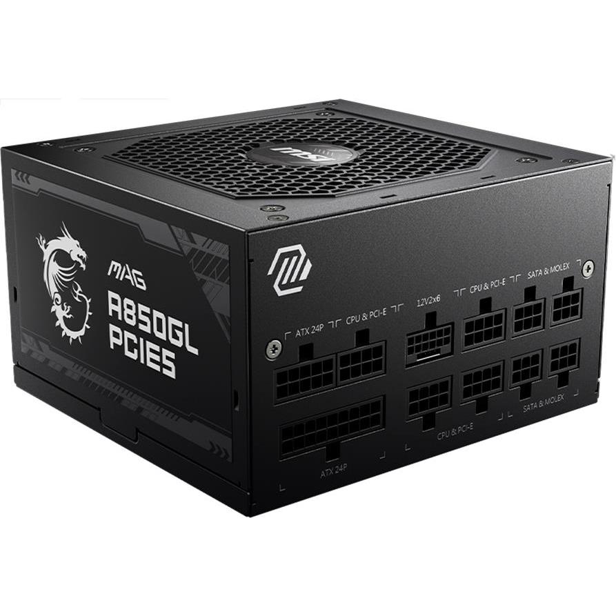 MSI MAG A850GL PCIE5, 850W, 80 Plus Gold, MAG_A850GL_PCIE5