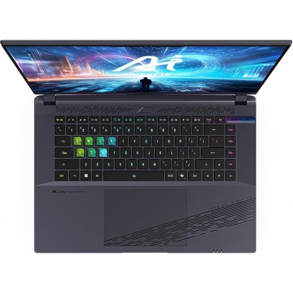 GIGABYTE Notebook AORUS 16X 9SG 16.0in (2560x1600) WQXGA 165Hz, Intel Core i7-13650HX, 16GB (2x8GB) DDR5 5600MHz, 1TB Gen4, RTX 4070 8GB, 1xTB4, USB3.2A, 1xType-C, HDMI, WiFi/BT 6E, FHDCam, RGB KB, Li - Slika 3