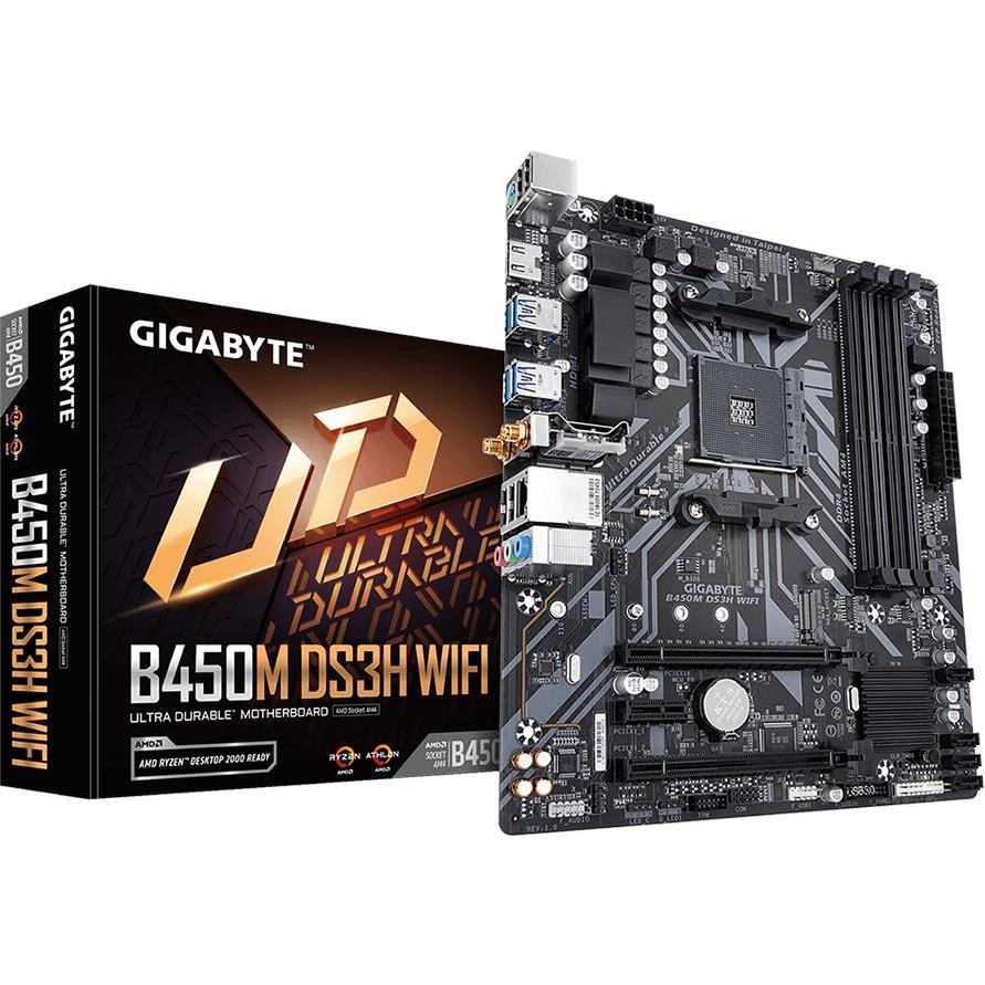 GIGABYTE Mainboard Desktop B450M DS3H WIFI 1.5