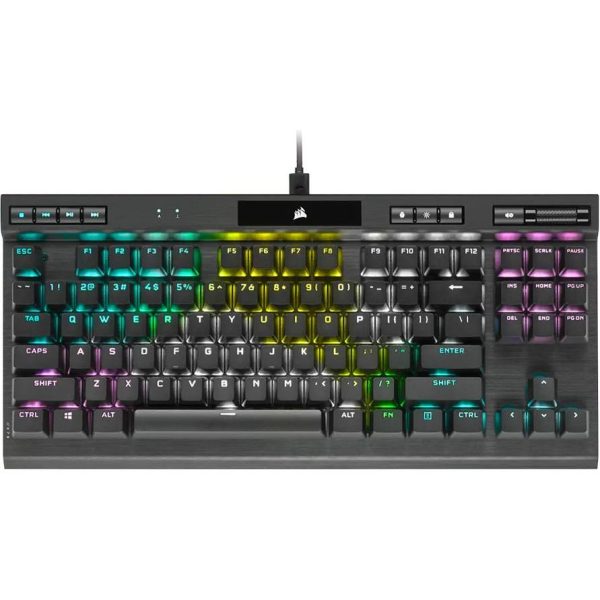 Corsair K70 RGB TKL CHAMPION SERIES Optical-Mechanical Gaming Keyboard, Backlit RGB LED, CORSAIR OPX RAPIDFIRE, Black, Black PBT Keycaps, CH-911901A-NA - Slika 2