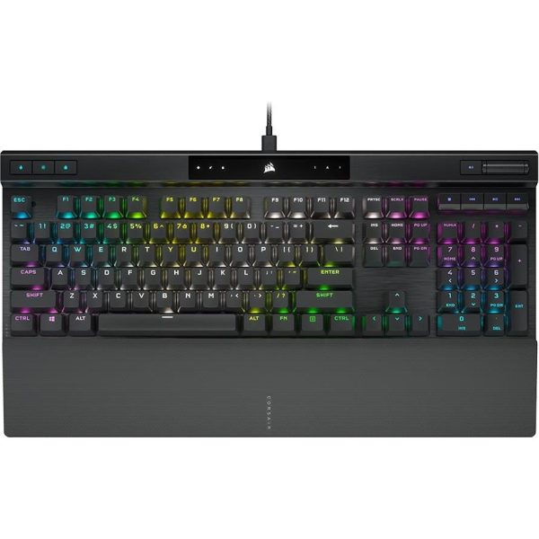 Corsair K70 RGB PRO Mechanical Gaming Keyboard, Backlit RGB LED, CHERRY MX Red, Black, Black PBT Keycaps, CH-9109410-NA