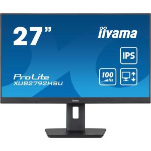 IIYAMA 27” ProLite XUB2792HSU-B6 1920x1080 IPS, 100Hz, Pivot, Slim, Flicker free, zvučnici, HDMIx1, DPx1, USBx4 , XUB2792HSU-B6
