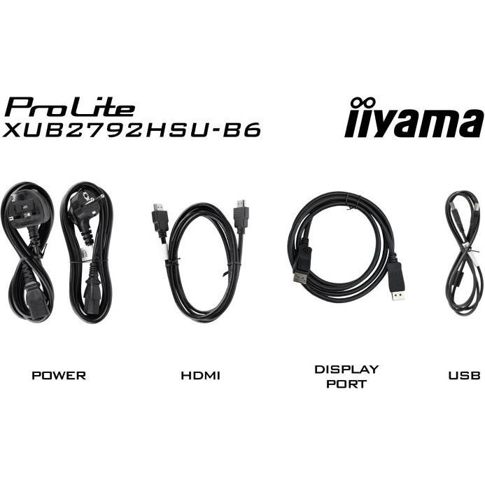 IIYAMA 27” ProLite XUB2792HSU-B6 1920x1080 IPS, 100Hz, Pivot, Slim, Flicker free, zvučnici, HDMIx1, DPx1, USBx4 , XUB2792HSU-B6 - Slika 7