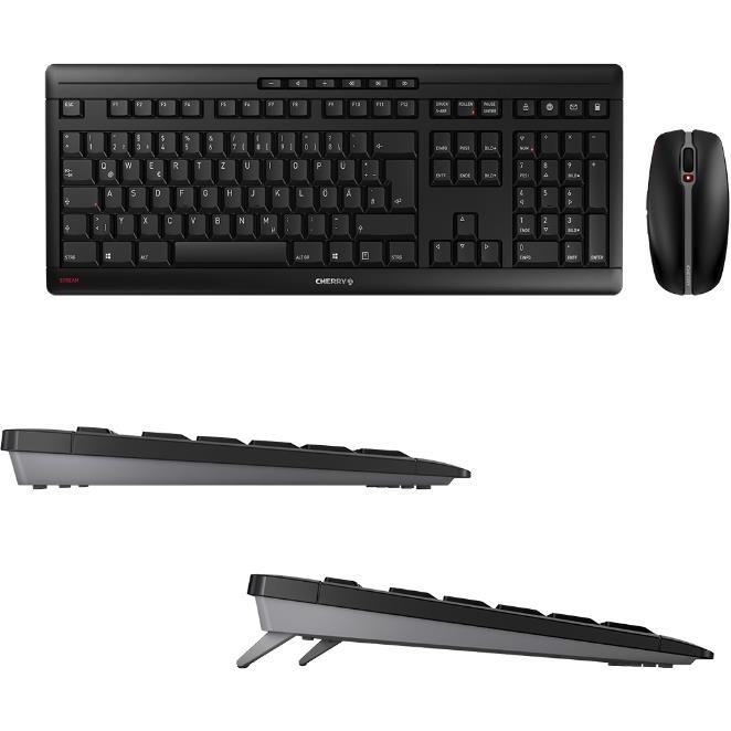 Cherry Stream Desktop tiha bežična tipkovnica + miš, crna - Slika 2