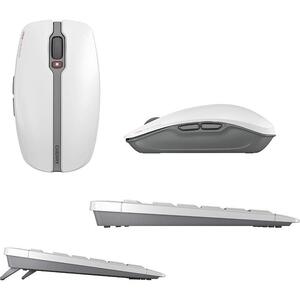 Cherry Stream Desktop tiha bežična tipkovnica + miš, bijela