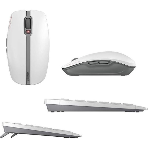 Cherry Stream Desktop tiha bežična tipkovnica + miš, bijela