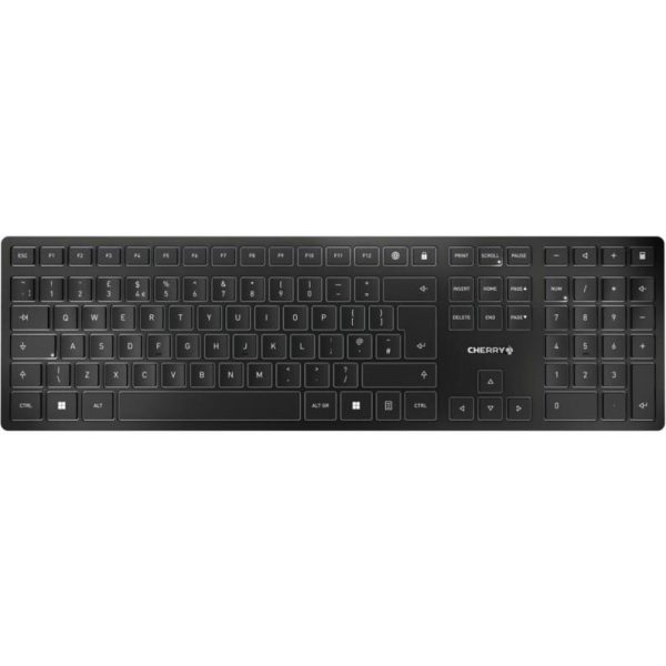Cherry KW 9100 SLIM bežična/BT tipkovnica, AES-128 enkripcija, crna