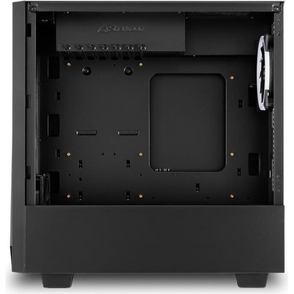 Sharkoon REV100 Midi-Tower ATX kućište bez napajanja, prozirna bočna stranica, prednji/stražnji RGB ventilator 2×120mm, crno - Slika 2