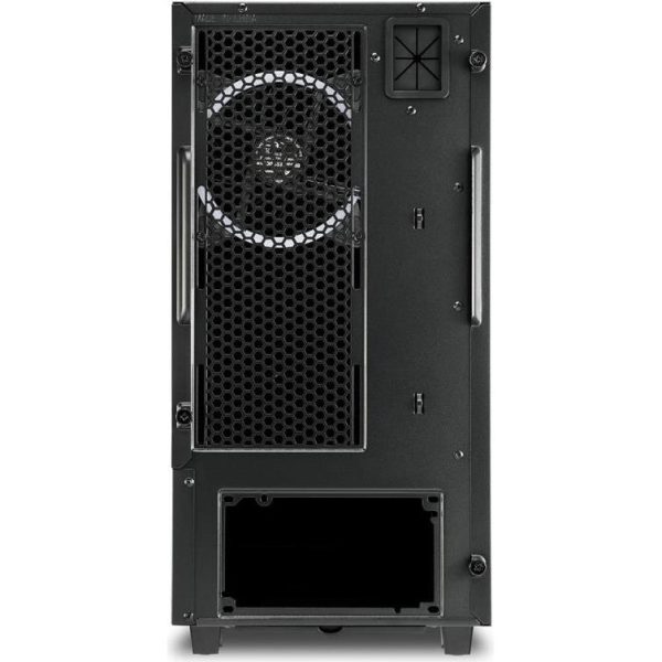 Sharkoon REV100 Midi-Tower ATX kućište bez napajanja, prozirna bočna stranica, prednji/stražnji RGB ventilator 2×120mm, crno - Slika 4