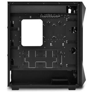 Sharkoon REV300 Midi Tower E-ATX kućište bez napajanja, prozirna bočna stranica, RGB ventilatori prednji 3×140/stražnji 3×120/gornji 1×120, crno