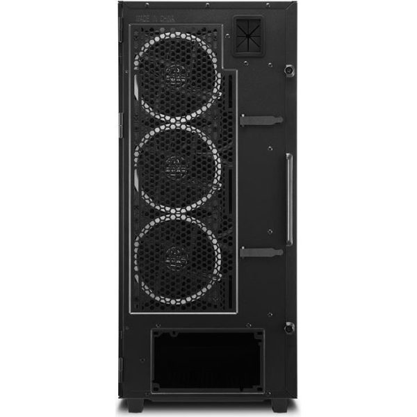 Sharkoon REV300 Midi Tower E-ATX kućište bez napajanja, prozirna bočna stranica, RGB ventilatori prednji 3×140/stražnji 3×120/gornji 1×120, crno - Slika 2