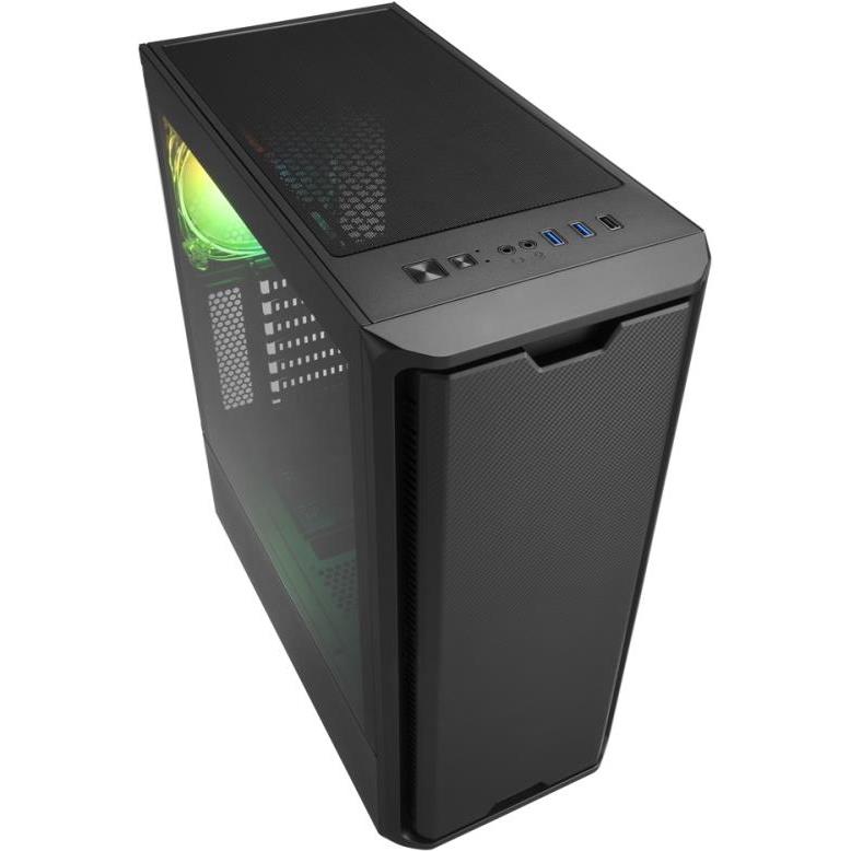 Sharkoon SK3 RGB Midi Tower ATX kućište bez napajanja, prozirna bočna stranica, prednji/stražnji ventilatori 2×120mmi, crno - Slika 4