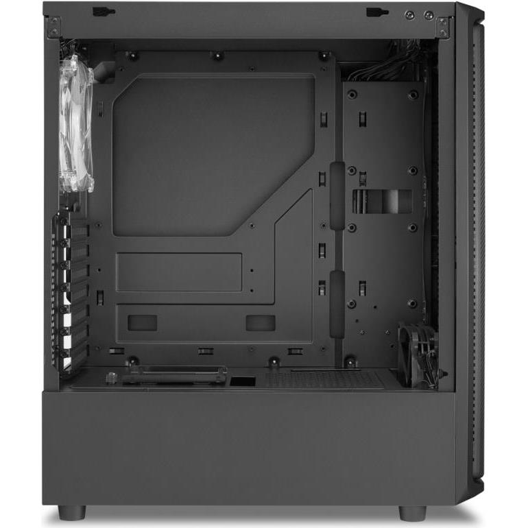 Sharkoon SK3 RGB Midi Tower ATX kućište bez napajanja, prozirna bočna stranica, prednji/stražnji ventilatori 2×120mmi, crno - Slika 6