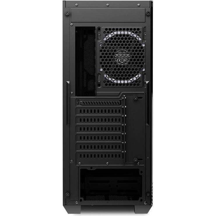 Sharkoon VS9 RGB Midi-Tower ATX kućište bez napajanja, prozirna bočna stranica, prednji/stražnji ventilatori 3×120mm, crno - Slika 2