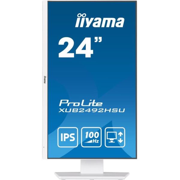 IIYAMA 24" XUB2492HSU-W6 (23.8") 1920×1080 IPS, Pivot, 0.4ms, HDMI/DP, 4×USB HUB, zvučnici, bijeli - Slika 3