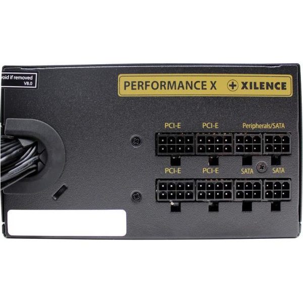 Xilence 750W Performance X+, ATX 3.0 80+ GOLD, polumodularno, aktivan PFC, 4×PCIe, 6×SATA, 20+4-pina, 140mm ventilator, crno