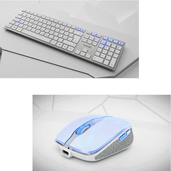 Cherry DW 9100 Slim bežična/BT tipkovnica + miš, AES-128 enkripcija, bijelo/siva - Slika 3