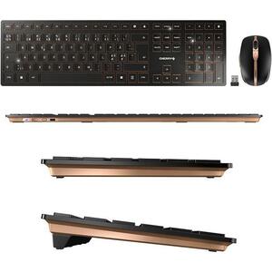 Cherry DW 9100 Slim bežična/BT tipkovnica + miš, AES-128 enkripcija, crna