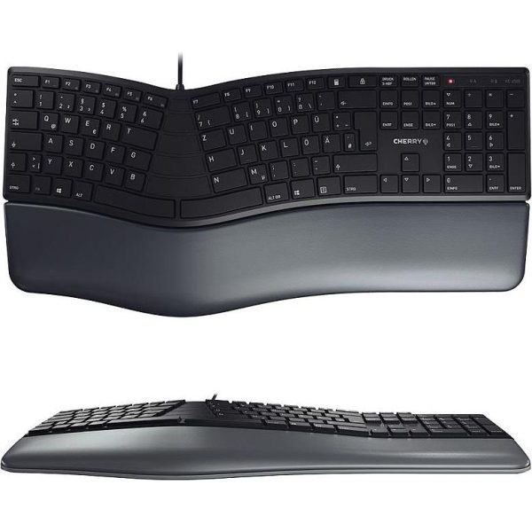 Cherry KC 4500 ergonomska tipkovnica, USB, crna
